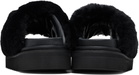 Toga Virilis Black Shearling Sandals