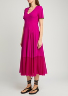 High Playtime Stretch-jersey Midi Dress Pink