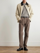 Altea - Reed Straight-Leg Garment-Dyed Cotton-Corduroy Trousers - Brown