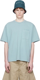Marni Blue Cotton 'Marni Patches' T-shirt