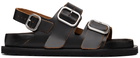 Jil Sander Black Birkenstock Edition Milano Sandals