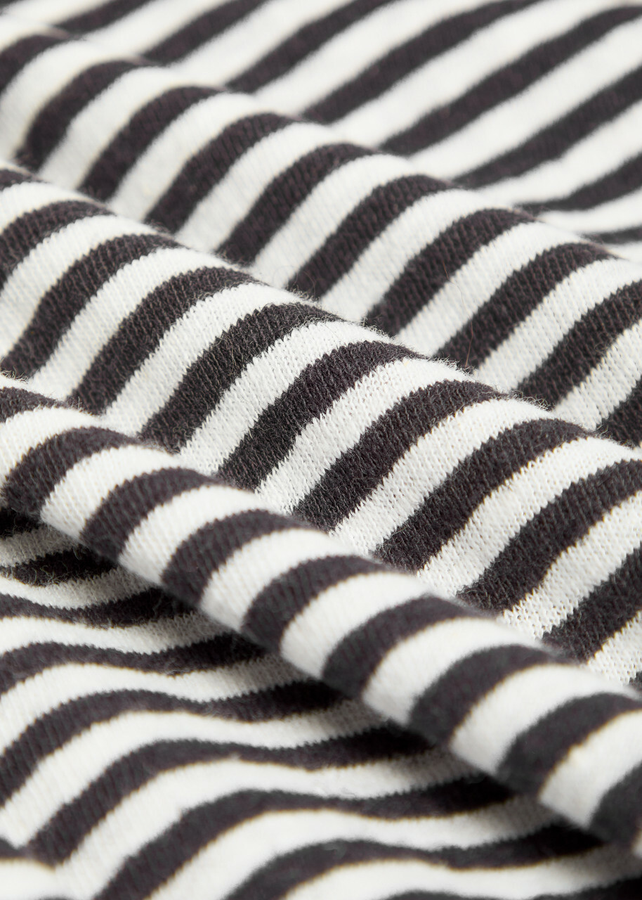 Officine Générale Elden Striped Cotton and Linen-blend T-shirt Navy