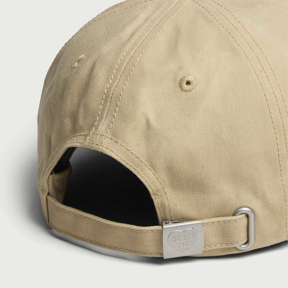Human Made Men's 6 Panel Canvas Cap in Beige Human Made