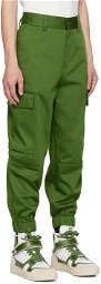 AMI Alexandre Mattiussi Green Elasticized Cuffs Cargo Pants