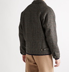 DE BONNE FACTURE - Houndstooth Wool-Tweed Jacket - Brown