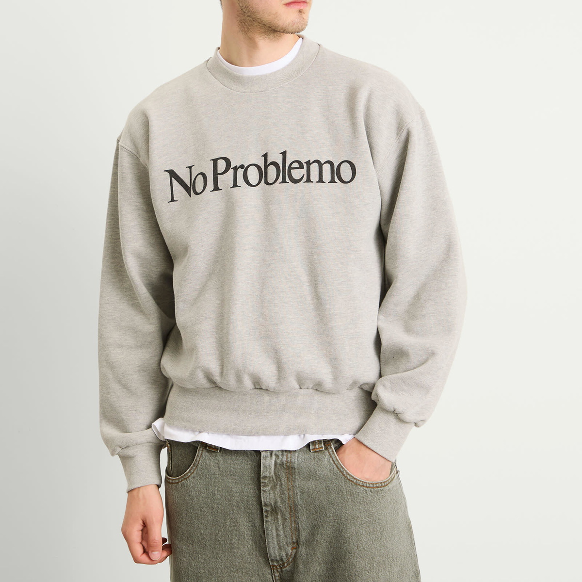 No Problemo Men's Sweatshirt in Grey Marl