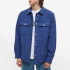 A.P.C. Men's Alex Overdyed Shirt Jacket in Blue