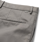 Incotex - Slim-Fit Stretch-Cotton Twill Trousers - Gray