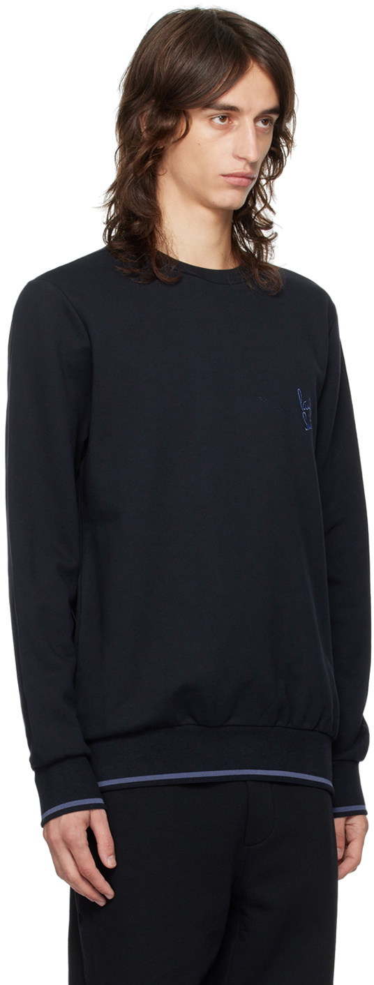Paul Smith Navy Embroidered Sweatshirt