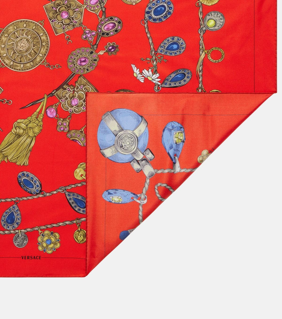 Versace Printed silk twill scarf