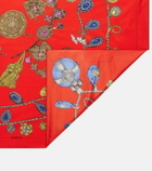 Versace Printed silk twill scarf