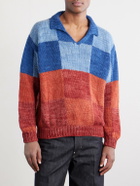 Kartik Research - Patchwork Knitted Wool Sweater - Red