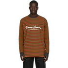 Noon Goons Burgundy and Orange Stripe Patricia Long Sleeve T-Shirt