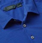 Incotex - Ice Cotton-Jersey Polo Shirt - Blue