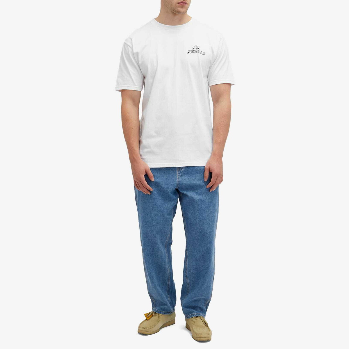 Fucking Awesome Men's God Rides T-Shirt in White