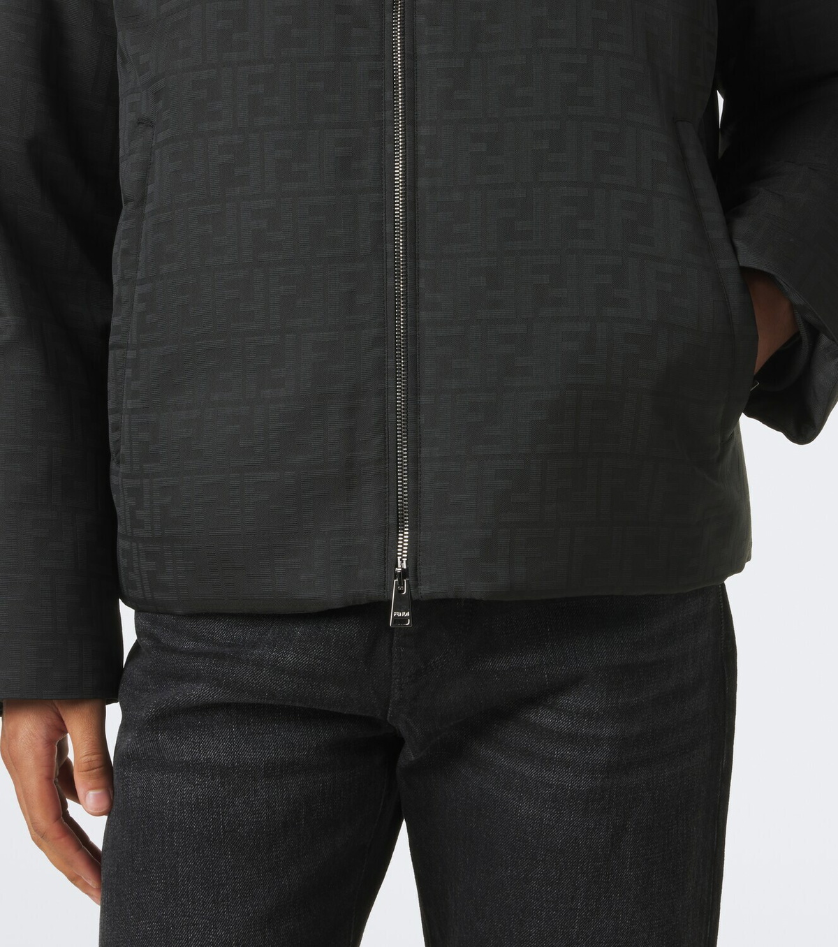 Fendi FF Zucca hooded down jacket