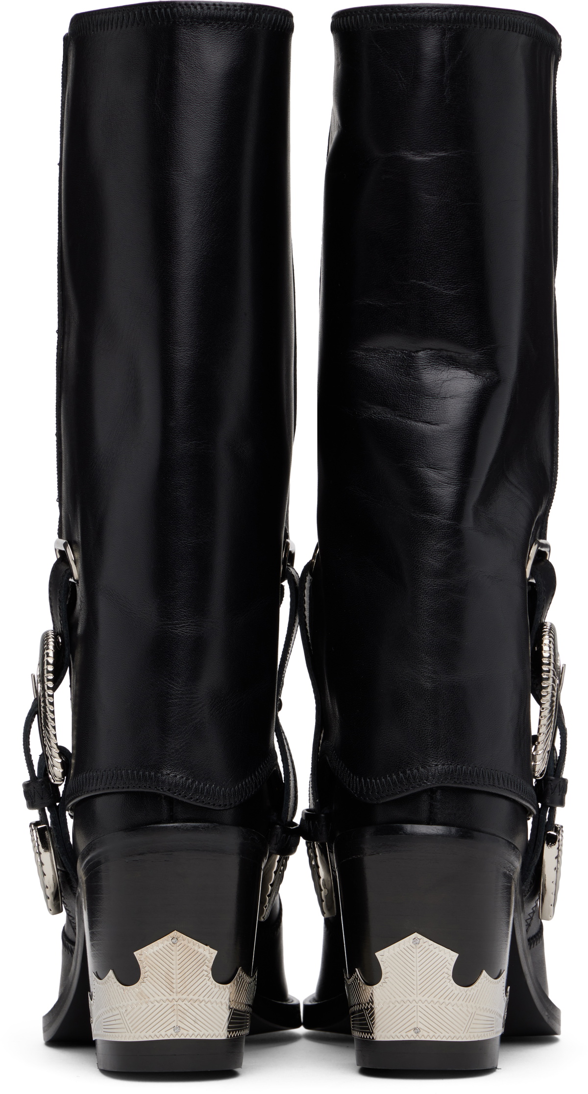 Toga Pulla Black Western Style Boots Toga Pulla