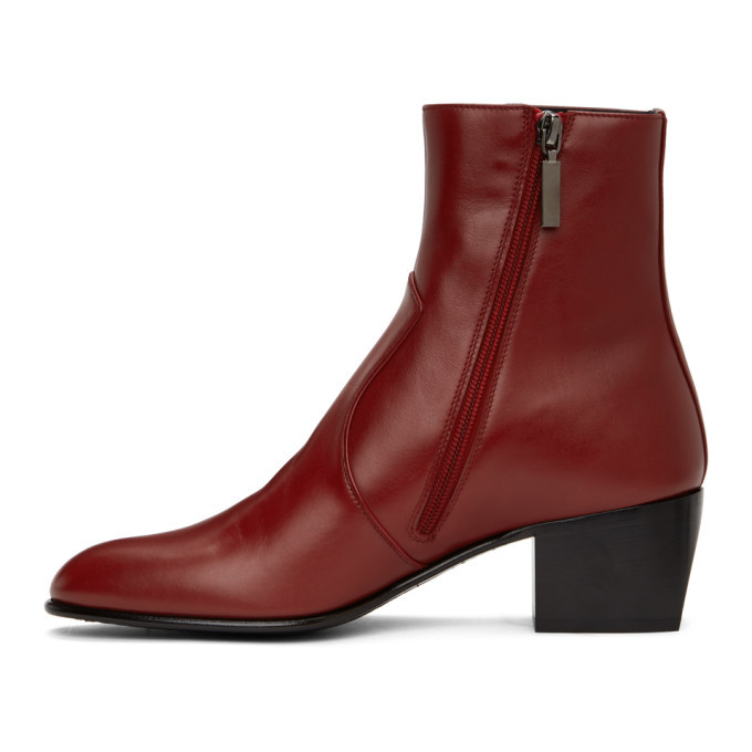 Saint laurent outlet red boots