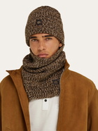 Ferragamo Mens Mouliné Beanie in Brown
