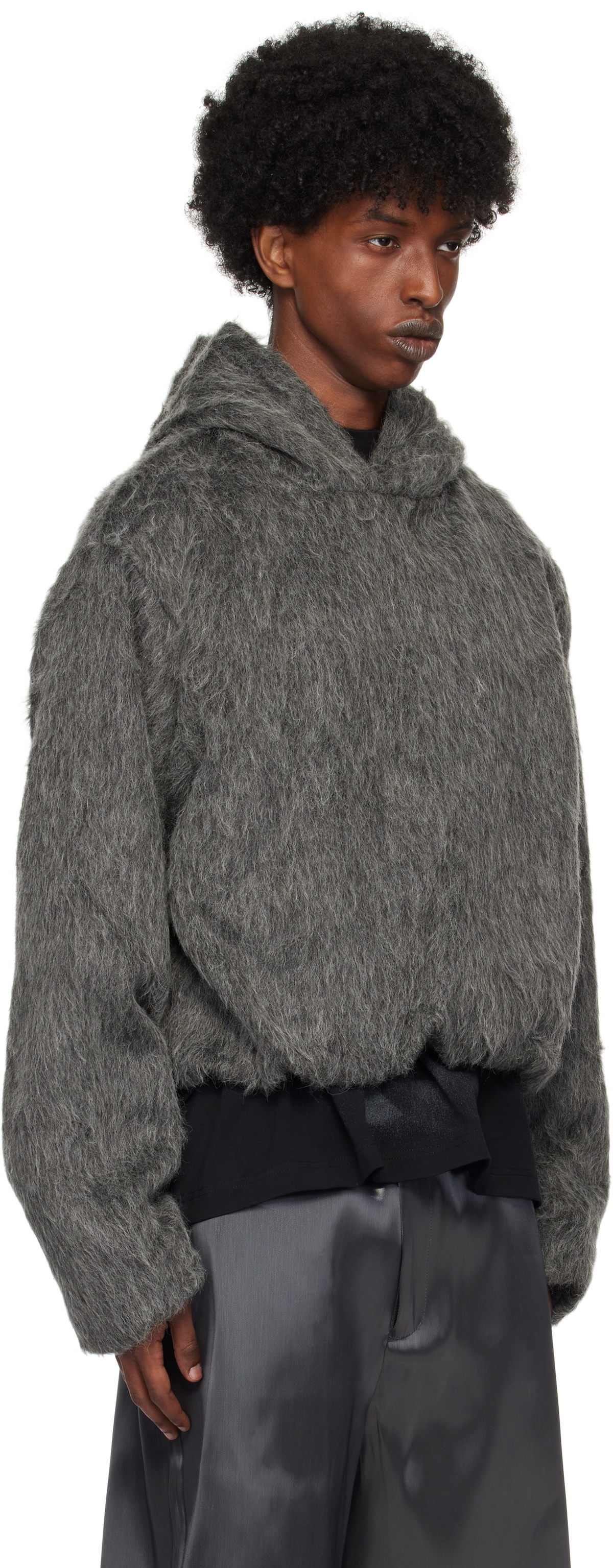 HELIOT EMIL Gray Pantheon Hoodie Heliot Emil