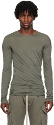 Rick Owens DRKSHDW Gray Scarification Long Sleeve T-Shirt