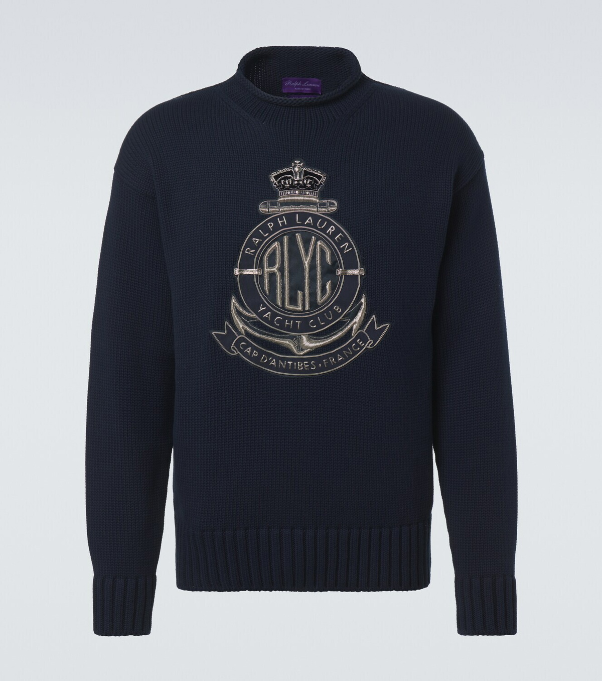 Ralph Lauren Purple Label Embroidered cotton sweater
