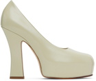 Burberry Off-White Leather Arch Heels