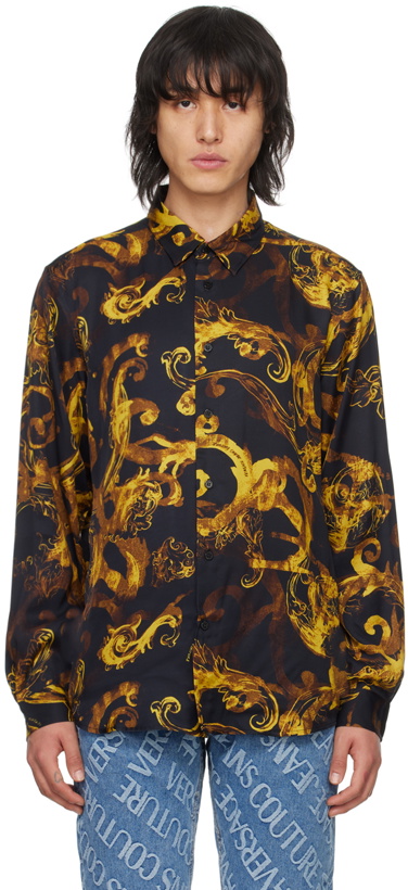 Photo: Versace Jeans Couture Black Watercolor Couture Shirt