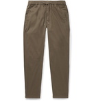 Folk - Slim-Fit Tapered Cotton-Twill Drawstring Trousers - Brown