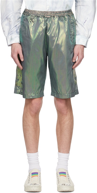 Photo: Doublet Green Hologram Shorts