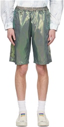 Doublet Green Hologram Shorts