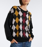 Khaite Tammy wool and silk argyle sweater