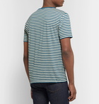 Armor Lux - Striped Cotton and Linen-Blend Jersey T-Shirt - Blue