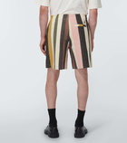 JW Anderson Striped cotton shorts