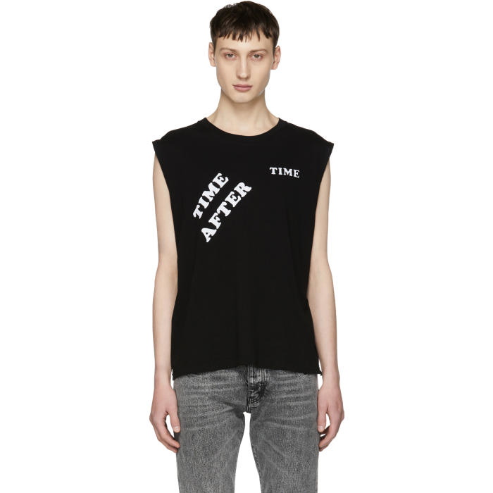 Photo: Saint Laurent Black Time After Time Muscle T-Shirt