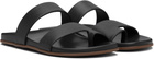 The Row Black Hugh Sandals