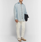 Acne Studios - Oversized Striped Cotton-Twill Shirt - Men - Light blue