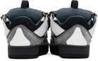 Lanvin Gray & Black Curb Sneakers