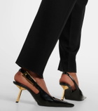 Saint Laurent Lee 75 leather slingback pumps