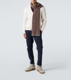 Eleventy Cable-knit cashmere scarf