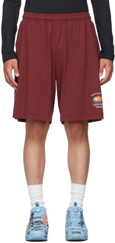 Photo: VETEMENTS Burgundy 'Cutest Of The Fruits' Shorts