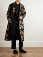 Desmond & Dempsey - Quilted Printed Cotton Robe - Multi