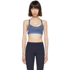 adidas Originals Blue All Me 3-Stripe Sports Bra