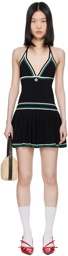 Casablanca Black Pleated Minidress