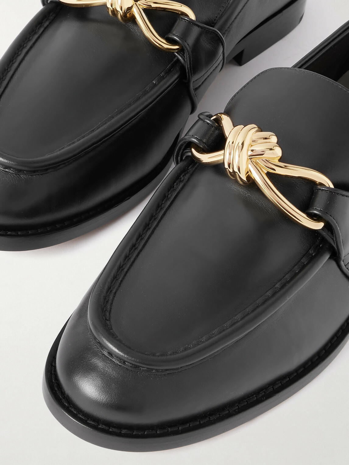 Bottega Veneta - Astaire Knot-Detailed Leather Loafers - Black