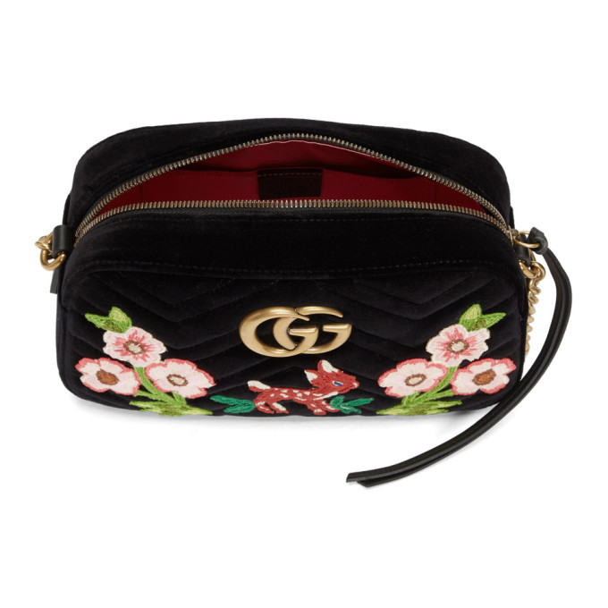 Gg marmont small discount velvet camera bag