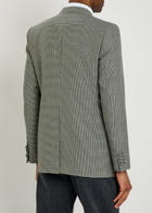 Valentino Garavani Houndstooth Wool Blazer Grey