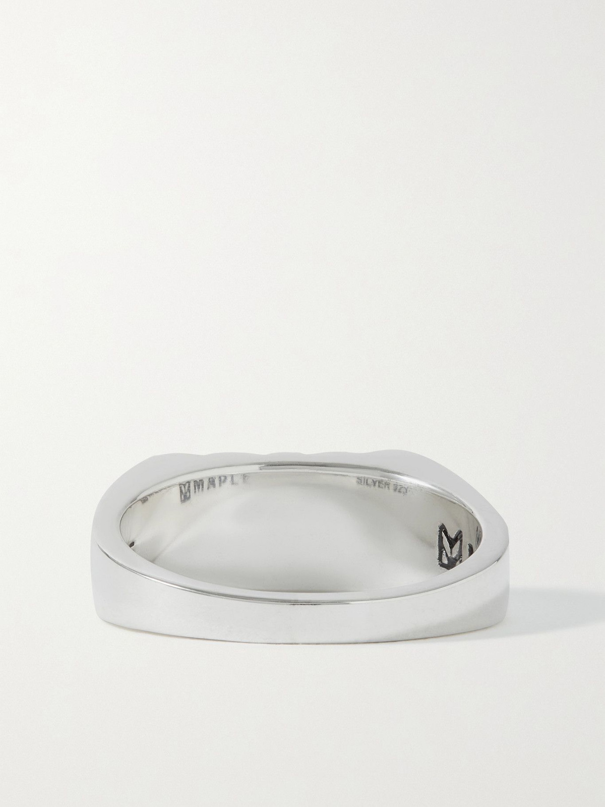 MAPLE - Peace Engraved Sterling Silver Ring - Silver Maple