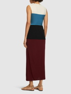 TORY BURCH Colorblock Wool Midi Dress