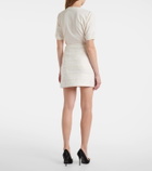Nina Ricci Denim and tweed miniskirt